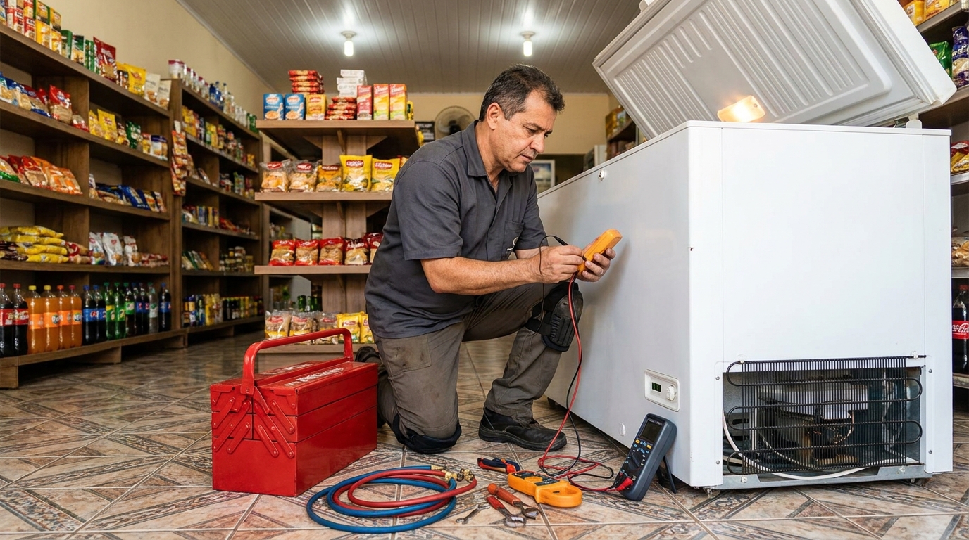 Recarga de gás de freezer em Cotia‑SP